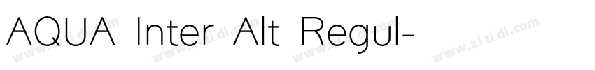 AQUA Inter Alt Regul字体转换
